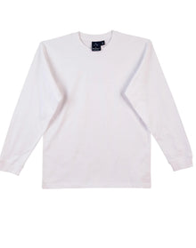 Mens 100% Cotton Crew Neck Long Sleeve Tee TS02 - PrintaPromo