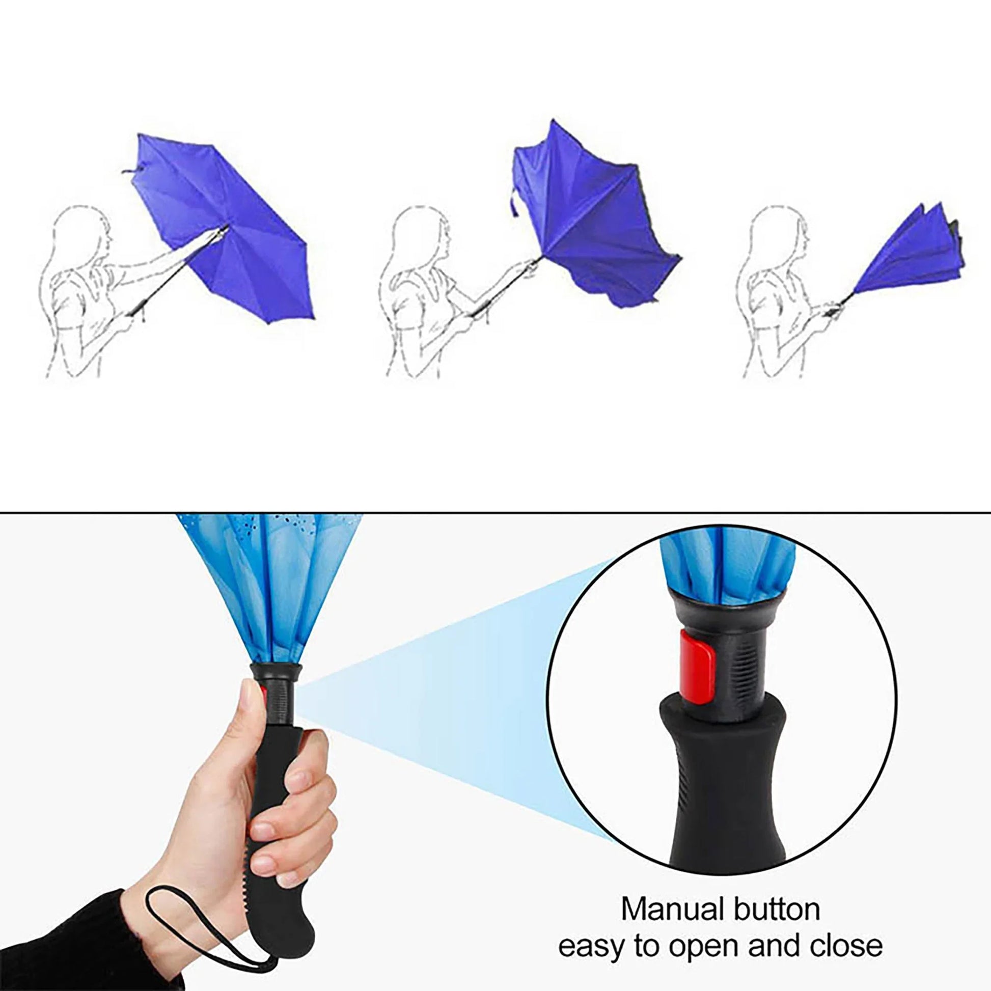 Sky Inverted Umbrella - PrintaPromo