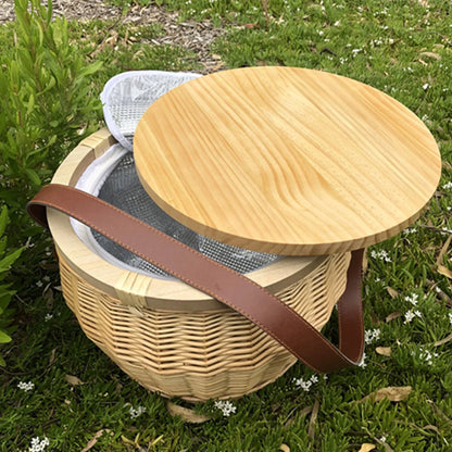 Scotch Wicker Picnic Cooler Basket Round - PrintaPromo