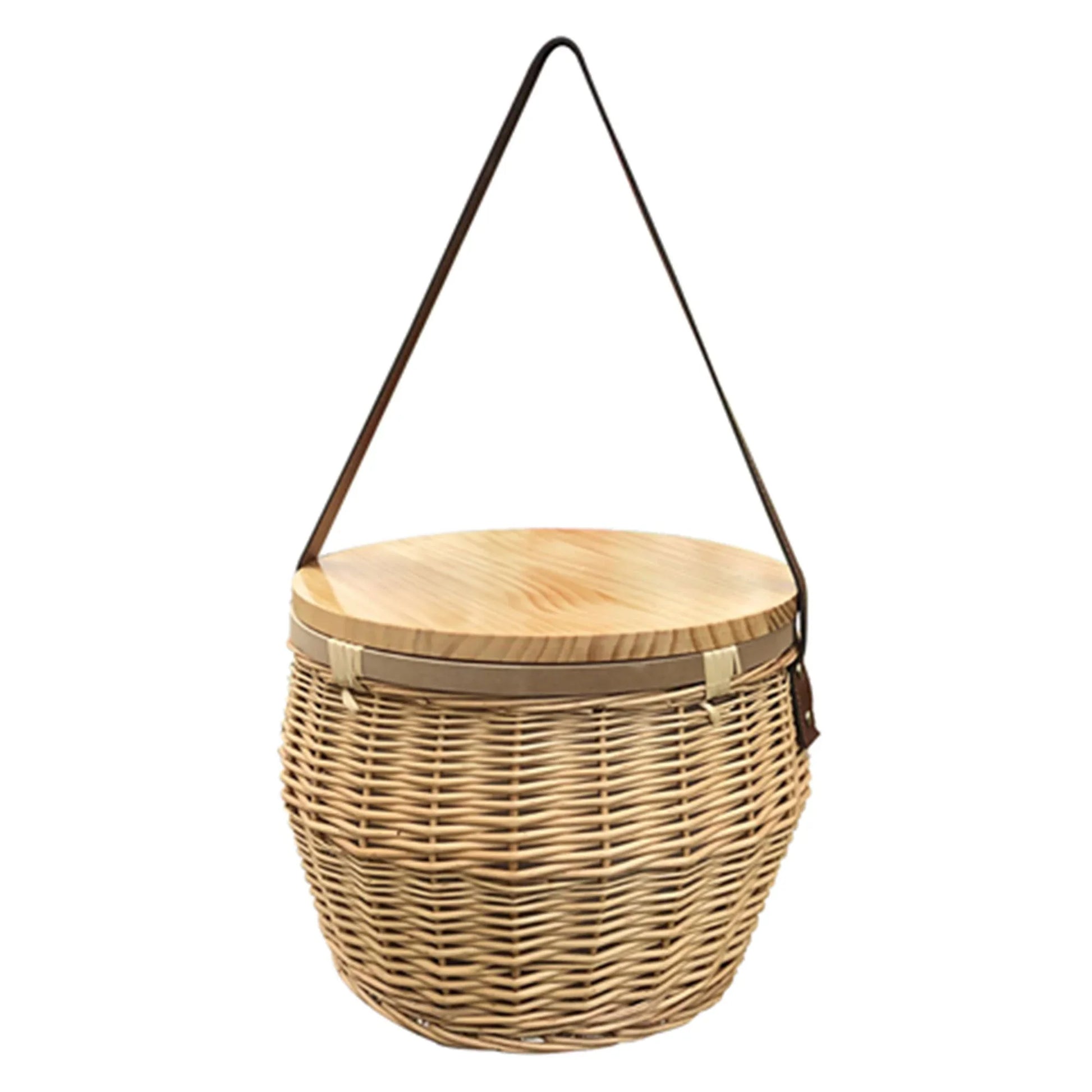 Scotch Wicker Picnic Cooler Basket Round - PrintaPromo