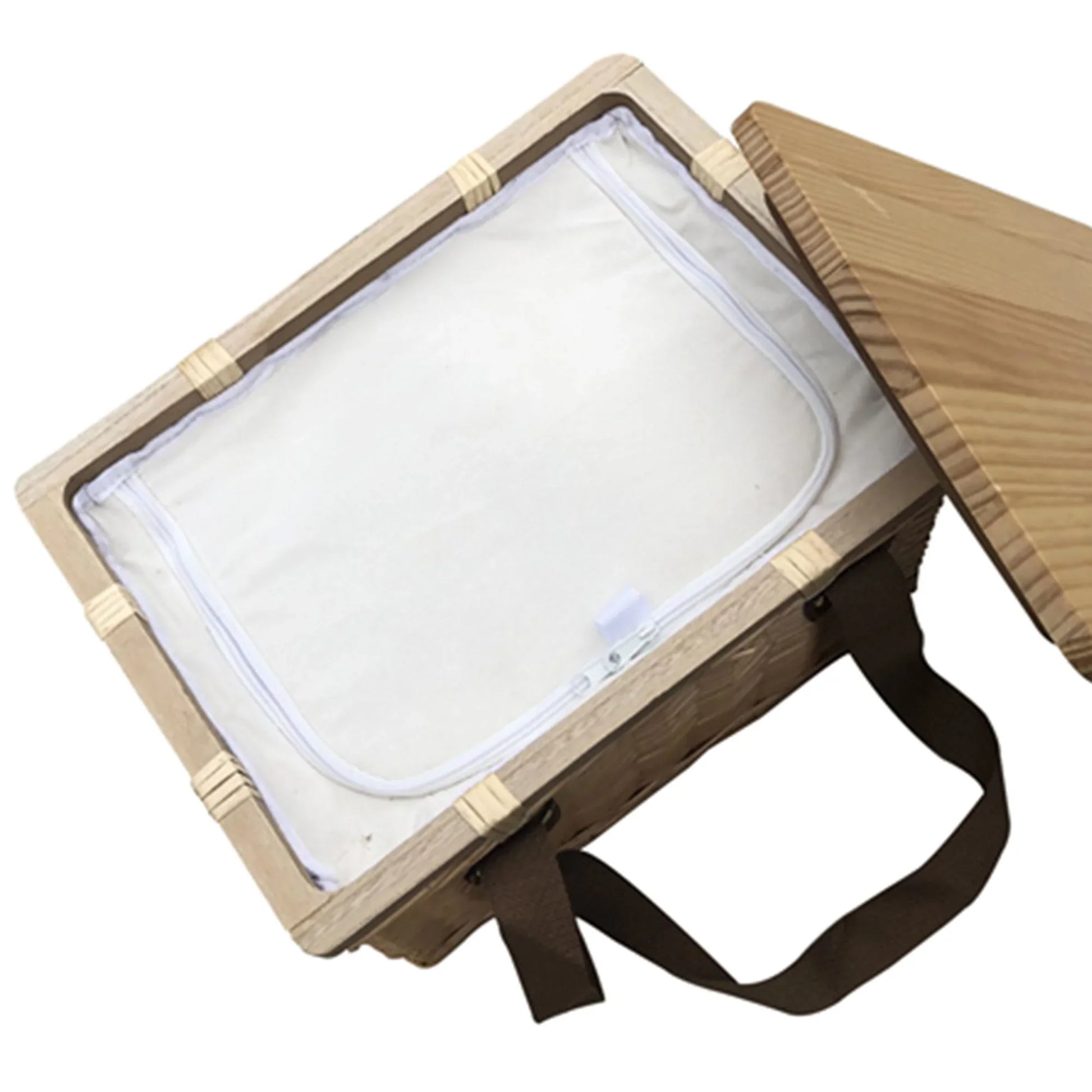 Gold Coast Wicker Picnic Cooler Basket Square - PrintaPromo
