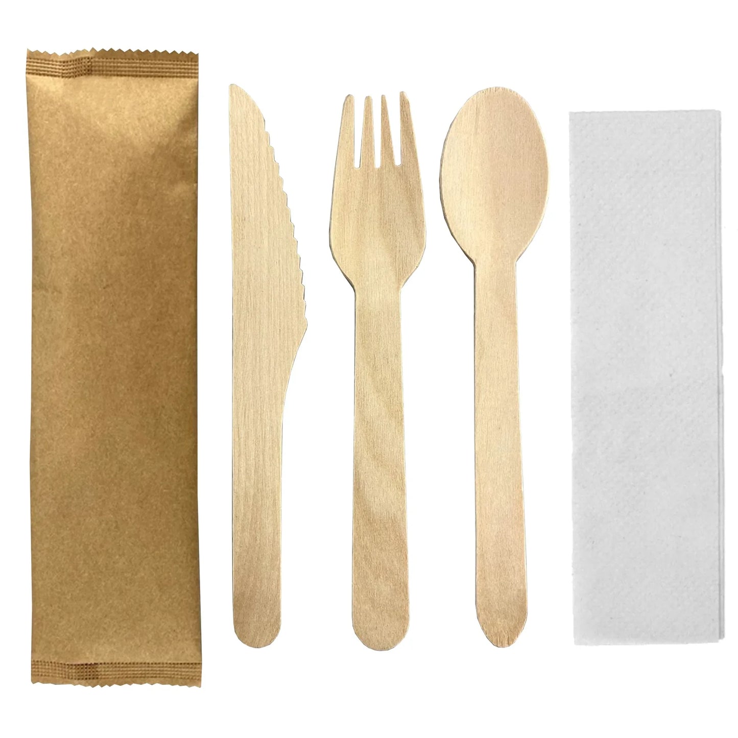 4pcs Wooden Cutlery Set - PrintaPromo