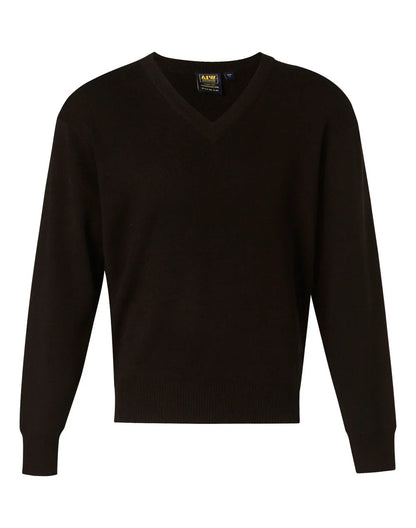 V-Neck Wool/Acrylic Knit Long Sleeves Jumper WJ01 - PrintaPromo