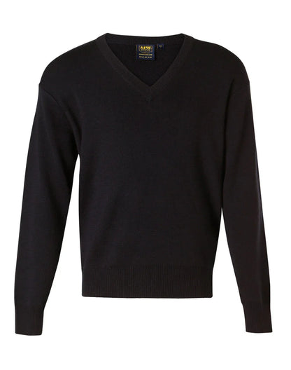 V-Neck Wool/Acrylic Knit Long Sleeves Jumper WJ01 - PrintaPromo