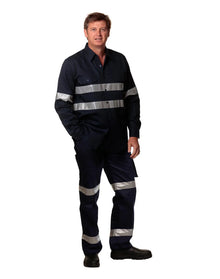 Mens Heavy Cotton Pre-shrunk Drill Pants - 3M Tapes Regular Size WP07HV - PrintaPromo