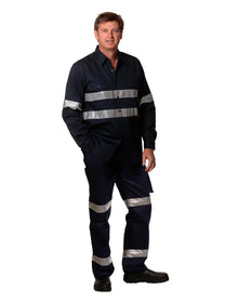 Mens Heavy Cotton Pre-shrunk Drill Pants 3M Tapes Stout Size WP08HV - PrintaPromo