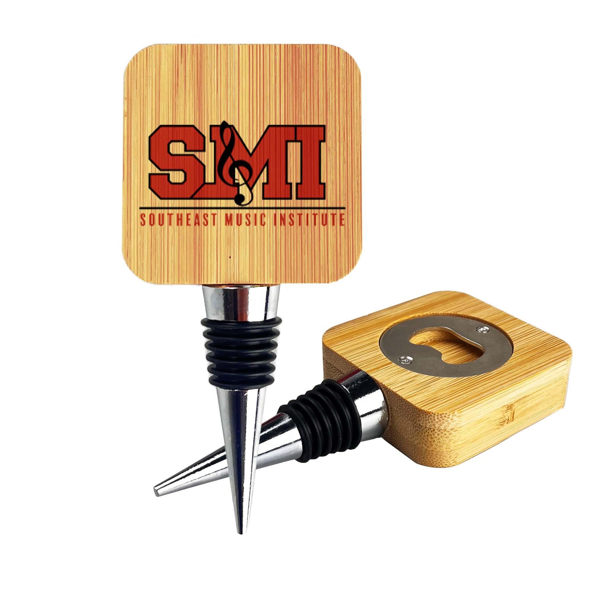 Bamboo Wine Stopper Opener - PrintaPromo