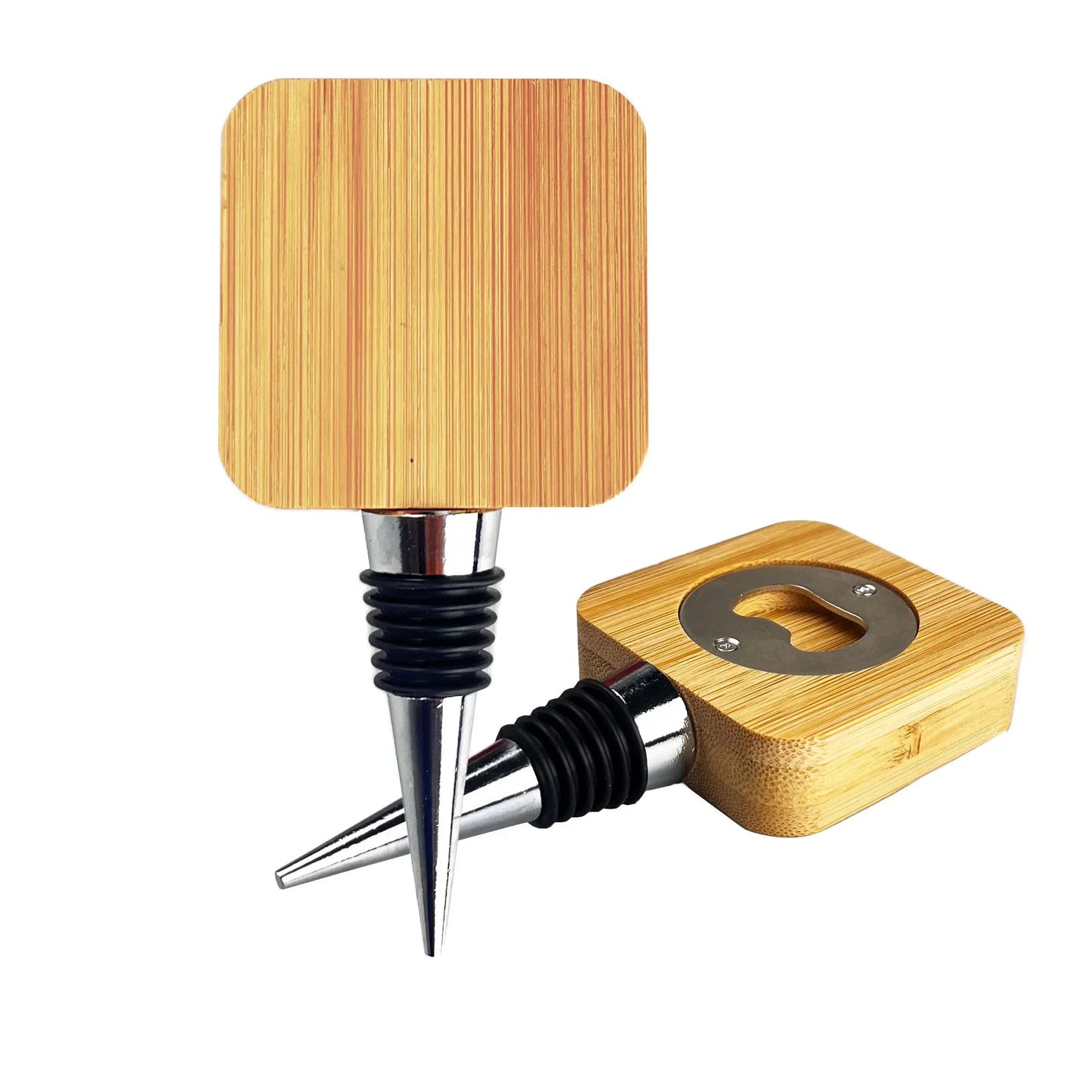 Bamboo Wine Stopper Opener - PrintaPromo