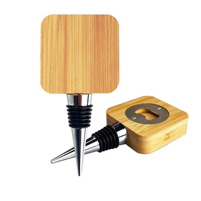 Bamboo Wine Stopper Opener - PrintaPromo