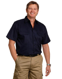 Cool-Breeze Cotton Short Sleeve Work Shirt WT01 - PrintaPromo