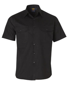Cool-Breeze Cotton Short Sleeve Work Shirt WT01 - PrintaPromo