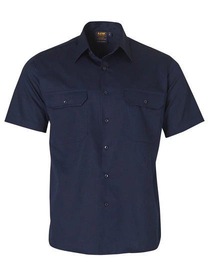 Cool-Breeze Cotton Short Sleeve Work Shirt WT01 - PrintaPromo