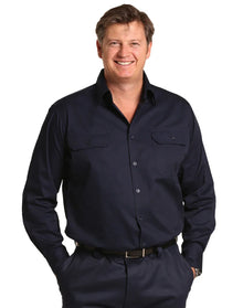 Cool-Breeze Cotton Long Sleeve Work Shirt WT02 - PrintaPromo