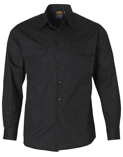Cool-Breeze Cotton Long Sleeve Work Shirt WT02 - PrintaPromo