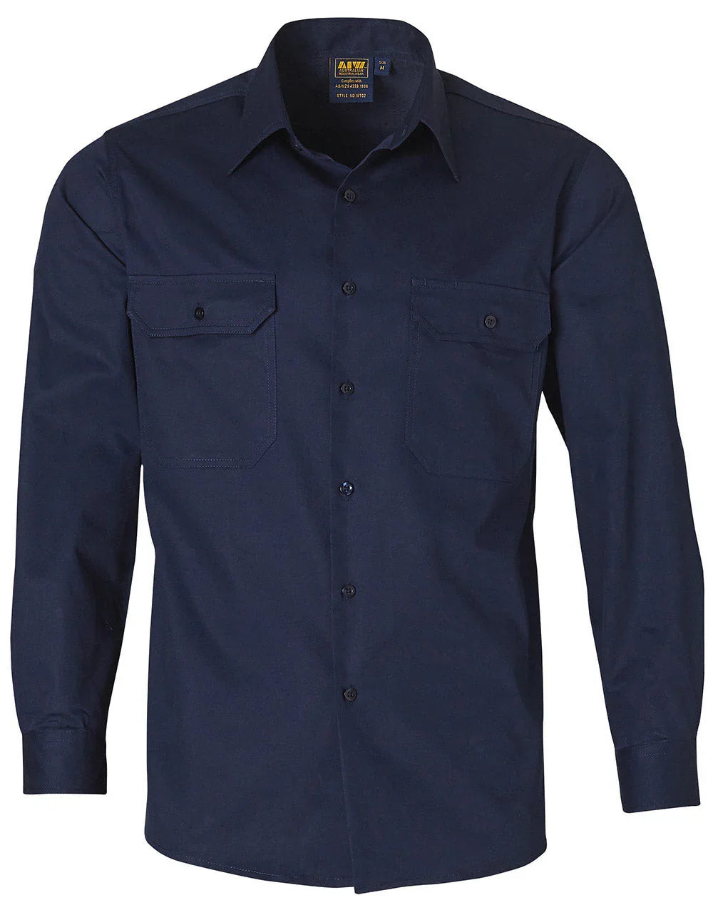 Cool-Breeze Cotton Long Sleeve Work Shirt WT02 - PrintaPromo