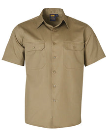 Cotton Drill Short Sleeve Work Shirt WT03 - PrintaPromo