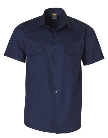 Cotton Drill Short Sleeve Work Shirt WT03 - PrintaPromo