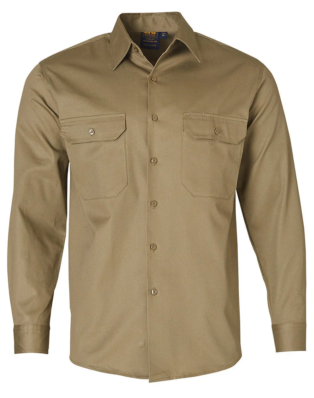 Cotton Drill Long Sleeve Work Shirt WT04 - PrintaPromo