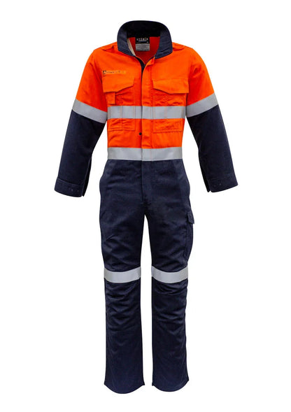 Mens Orange Flame HRC 2 Hoop Taped Spliced Overall ZC525 - PrintaPromo