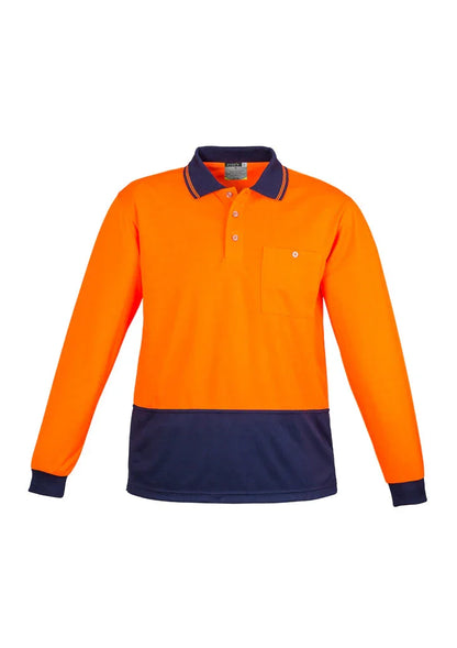 Unisex Hi Vis Basic Spliced Polo - Long Sleeve ZH232 - PrintaPromo