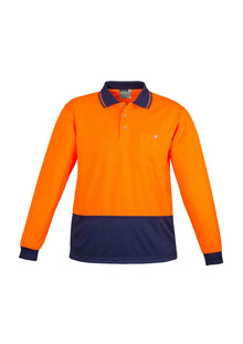 Unisex Hi Vis Basic Spliced Polo - Long Sleeve ZH232 - PrintaPromo