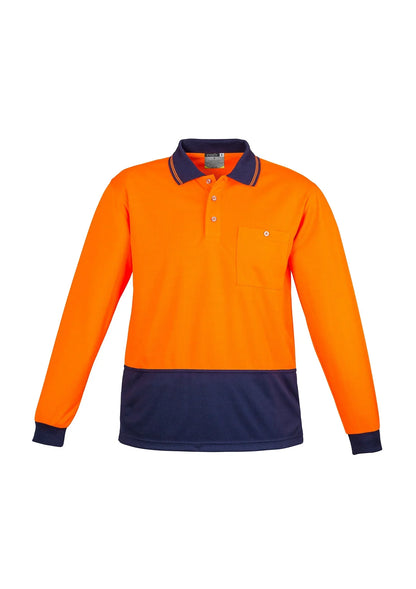 Unisex Hi Vis Basic Spliced Polo - Long Sleeve ZH232 - PrintaPromo