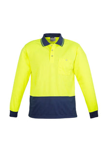 Unisex Hi Vis Basic Spliced Polo - Long Sleeve ZH232 - PrintaPromo