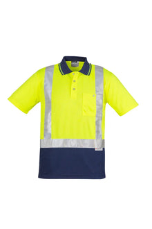 Mens Hi Vis Spliced Polo - Short Sleeve Shoulder Taped ZH233 - PrintaPromo