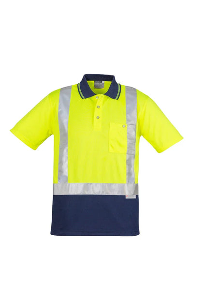 Mens Hi Vis Spliced Polo - Short Sleeve Shoulder Taped ZH233 - PrintaPromo