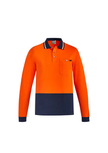 Mens Hi Vis Cotton L/S Polo ZH430 - PrintaPromo