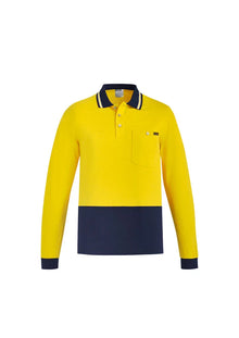 Mens Hi Vis Cotton L/S Polo ZH430 - PrintaPromo