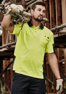 Mens Reinforced Hi Vis Squad S/S Polo ZH465 - PrintaPromo