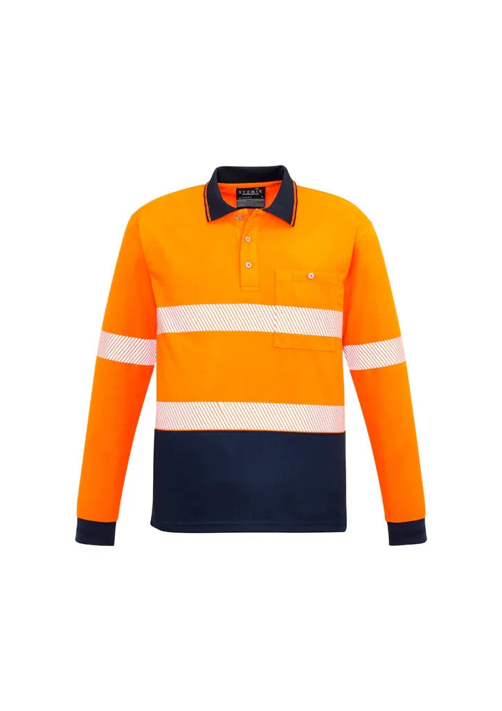 Unisex Hi Vis Segmented L/S Polo - Hoop Taped ZH530 - PrintaPromo