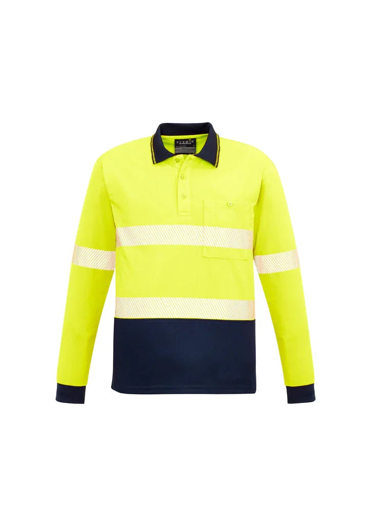 Unisex Hi Vis Segmented L/S Polo - Hoop Taped ZH530 - PrintaPromo