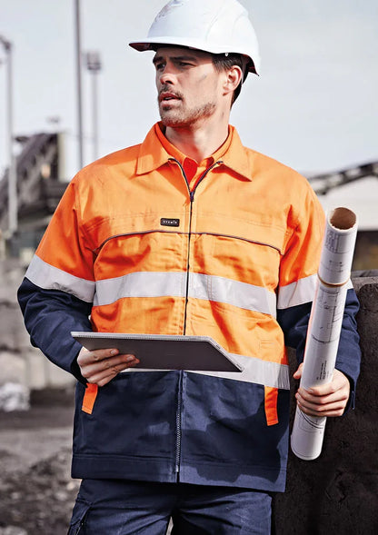 Mens Hi Vis Cotton Drill Jacket ZJ590 - PrintaPromo
