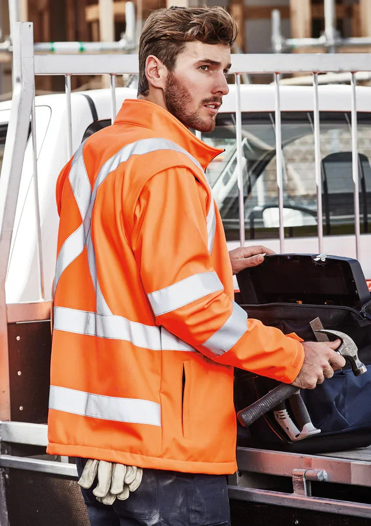 Unisex Hi Vis 2 in 1 X Back Soft Shell Jacket ZJ680 - PrintaPromo