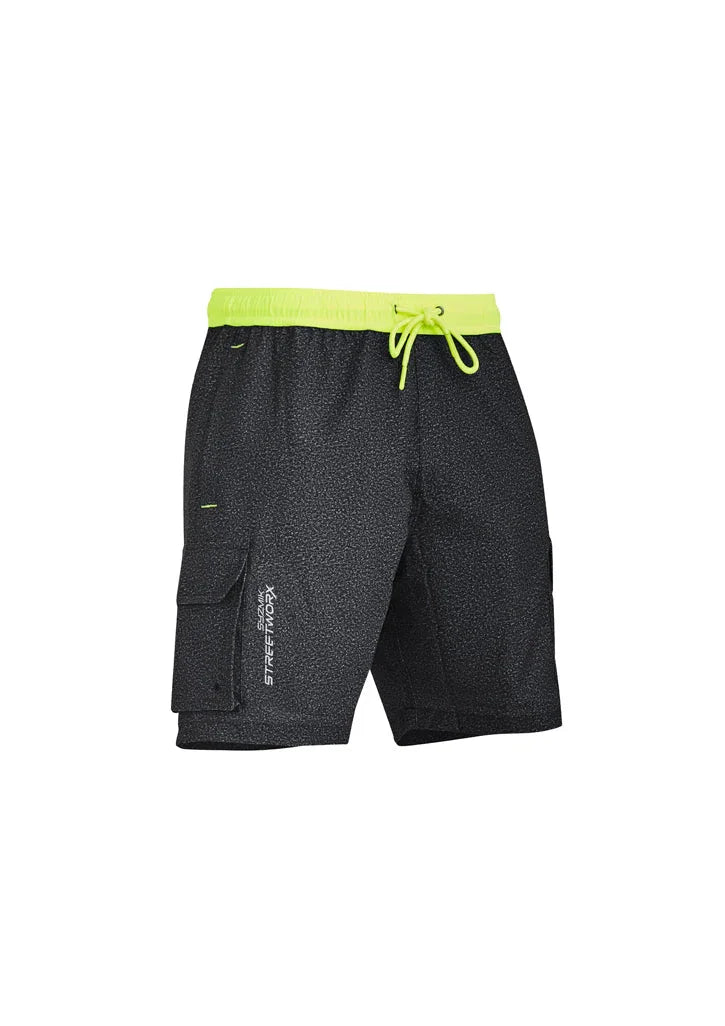 Mens Streetworx Stretch Work Board Short ZS240 - PrintaPromo