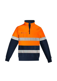 Mens Orange Flame HRC 2 Hoop Taped 1/4 Zip Brushed Fleece ZT150 - PrintaPromo