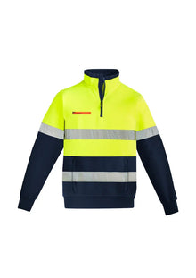 Mens Orange Flame HRC 2 Hoop Taped 1/4 Zip Brushed Fleece ZT150 - PrintaPromo