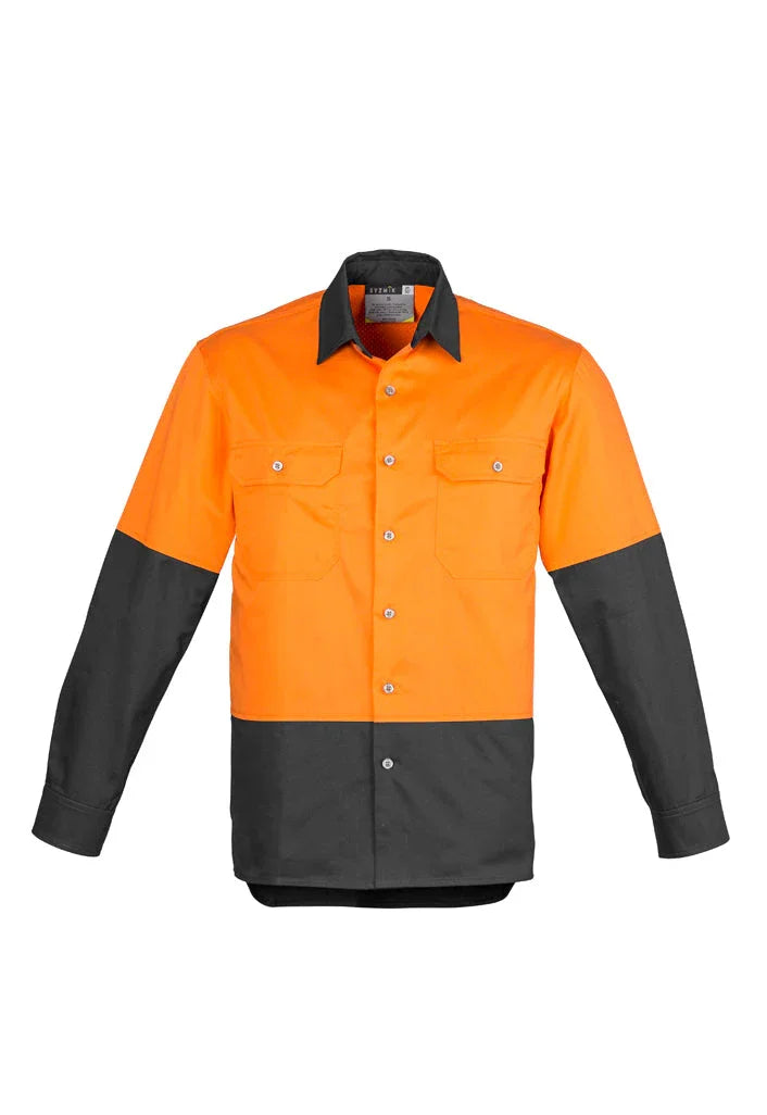 Mens Hi Vis Spliced Industrial Shirt ZW122 - PrintaPromo