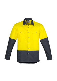 Mens Hi Vis Spliced Industrial Shirt ZW122 - PrintaPromo