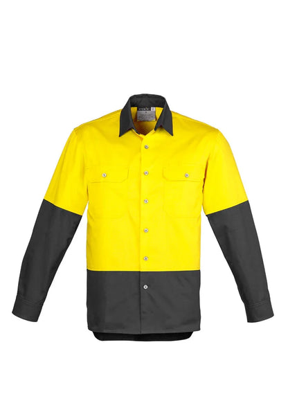 Mens Hi Vis Spliced Industrial Shirt ZW122 - PrintaPromo