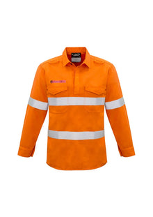 Mens FR Closed Front Hooped Taped Shirt ZW134 - PrintaPromo