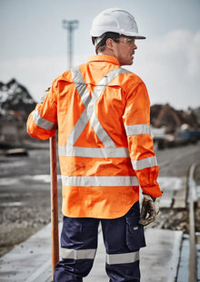 Mens Hi Vis X Back Taped Shirt ZW690 - PrintaPromo