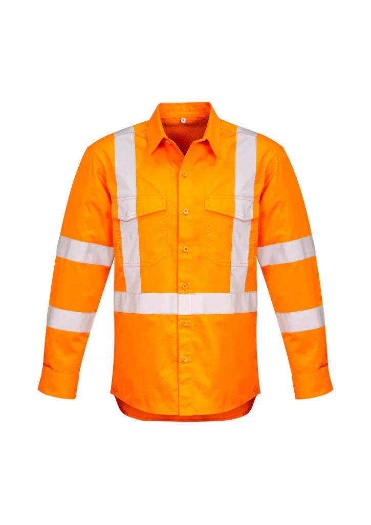Mens Hi Vis X Back Taped Shirt ZW690 - PrintaPromo