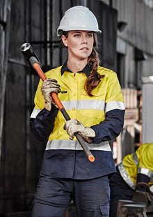 Womens Rugged Cooling Taped Hi Vis Spliced Shirt ZW720 - PrintaPromo