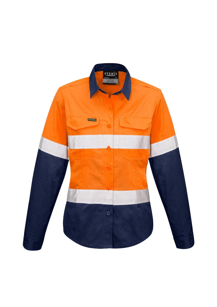 Womens Rugged Cooling Taped Hi Vis Spliced Shirt ZW720 - PrintaPromo