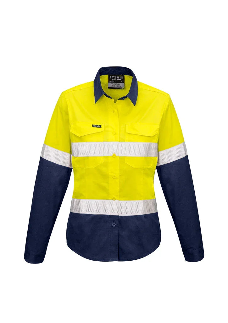 Womens Rugged Cooling Taped Hi Vis Spliced Shirt ZW720 - PrintaPromo