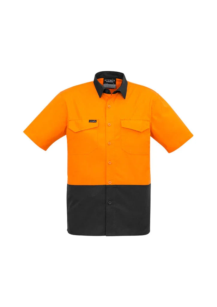 Mens Rugged Cooling Hi Vis Spliced S/S Shirt ZW815 - PrintaPromo