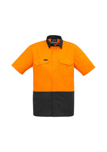Mens Rugged Cooling Hi Vis Spliced S/S Shirt ZW815 - PrintaPromo